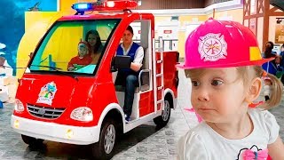 Alena and mom on the Indoor Playground City of professions for children