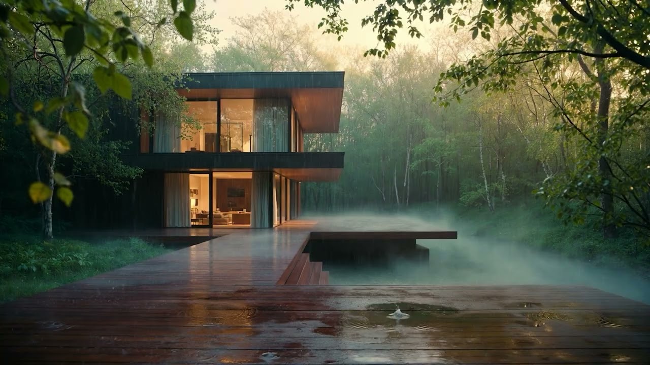 Calming Spring Rain Ambience Sounds | Nature Sounds for Deep Sleep & Focus