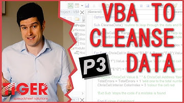 Excel VBA to Cleanse Data 3/5 - Excel Visual Basic (VBA) for Beginners