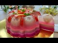 No bake, Beautiful Lychee Jelly Cake 荔枝果冻蛋糕