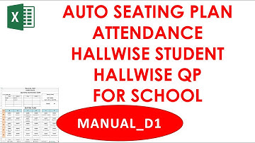 Auto Seating Plan in Excel for Schools | Works like Software | Enter seat position manually | MANUAL