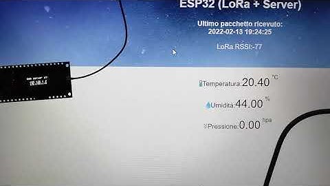ESP32 + LORA + DHT11 + Webserver