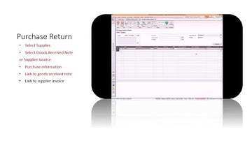 Sage 50 - Goods Received Note & Purchase Return