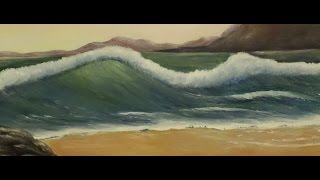 How to paint an ocean Wave  Lesson 5, Step by Step acrylic Painting easy techniques.