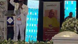 uDJ Tira ubonga umama ka Mampintsha nobaba ka Mampintsha at Mampintsha’s Funeral