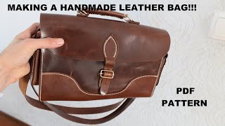Leather bag / How to making handmade leather bag / Pdf pattern