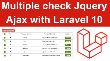 Multiple Records with checkbox using Jquery Ajax with Laravel 10