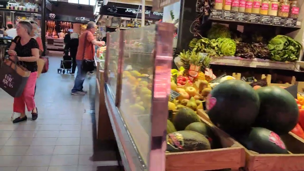 Inside Tarragona food market - a great place to eat