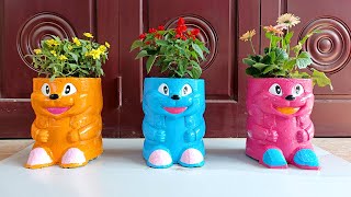 Casting amazing flower pots from cement, broken trash for beautiful garden