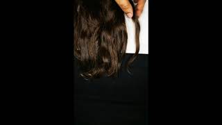 Sleeping haircut: long dark hair -
