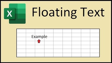 How to Make Free Moving Floating Text in Excel