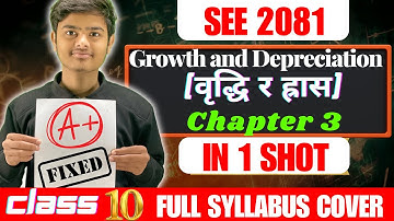 Class 10 Maths Chapter 3 | Growth and Depreciation | most important model question solution