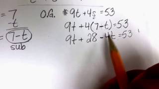 Systems of Equations homework. Problem 2.