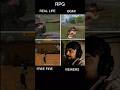 REAL LIFE VS PUBG VS FREE FIRE #pubgmobile #bgmi #freefire