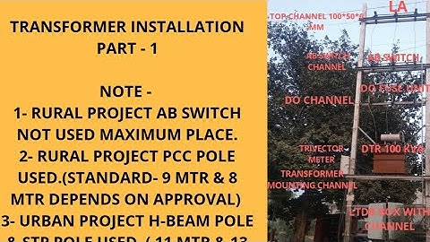Transformer installation Part-1 / DTR installation Part - 1/ DTR Structure Part -1/ Transformer