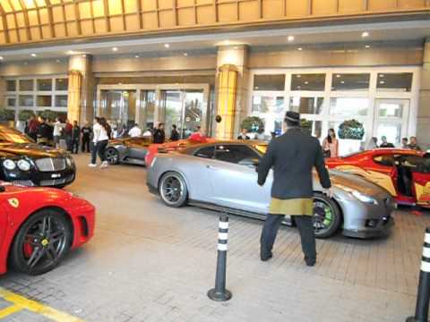 Supercars Leaving Hilton Hotel KL