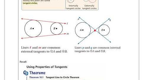 Honors Geometry Circle Segments and Lines 10-1 Lesson