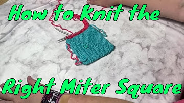 Right Block - How to Cast On & Pick Up Stitches for the Right Miter Square in Our Miter Blanket