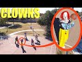 when your drone catches Clowns playing basketball DO NOT interrupt their game! (we took their ball)