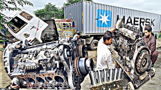 UD truck Engine destroyed on road found a broken crankshaft ||repair it again with new crankshaft||