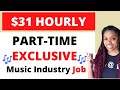 $31 Hourly Work From Home Job I Music Industry Typing Job! No Experience Needed!