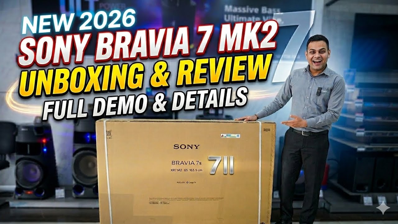 Sony Bravia 7 Mark2 Unboxing Full Video (65XR70M2) || TRU RGB 4K