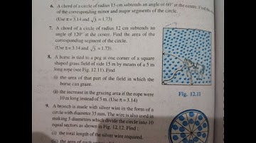 वृत्तों से संबंधित क्षेत्रफल | areas related to circles|class10th maths ncert|prashnavali 12.2 pcmfu