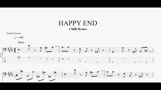 PDF Sample HAPPY END 【Chilli Beans.】 ベースtab譜 guitar tab & chords by まっきん.