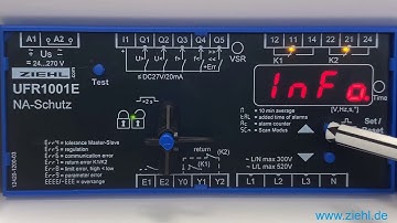 ZIEHL UFR1001E - Rückschaltverzögerungszeit doF verstellen