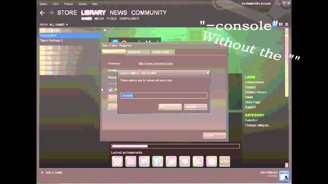 How To Open The Dev Console In Any Valve Game Youtube - roblox dev console