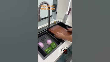 Chậu chén 1 hộc đa năng có thác nước #thietbivesinh #nộithấthiệnđại #hangnoidiatrung #chauruabat