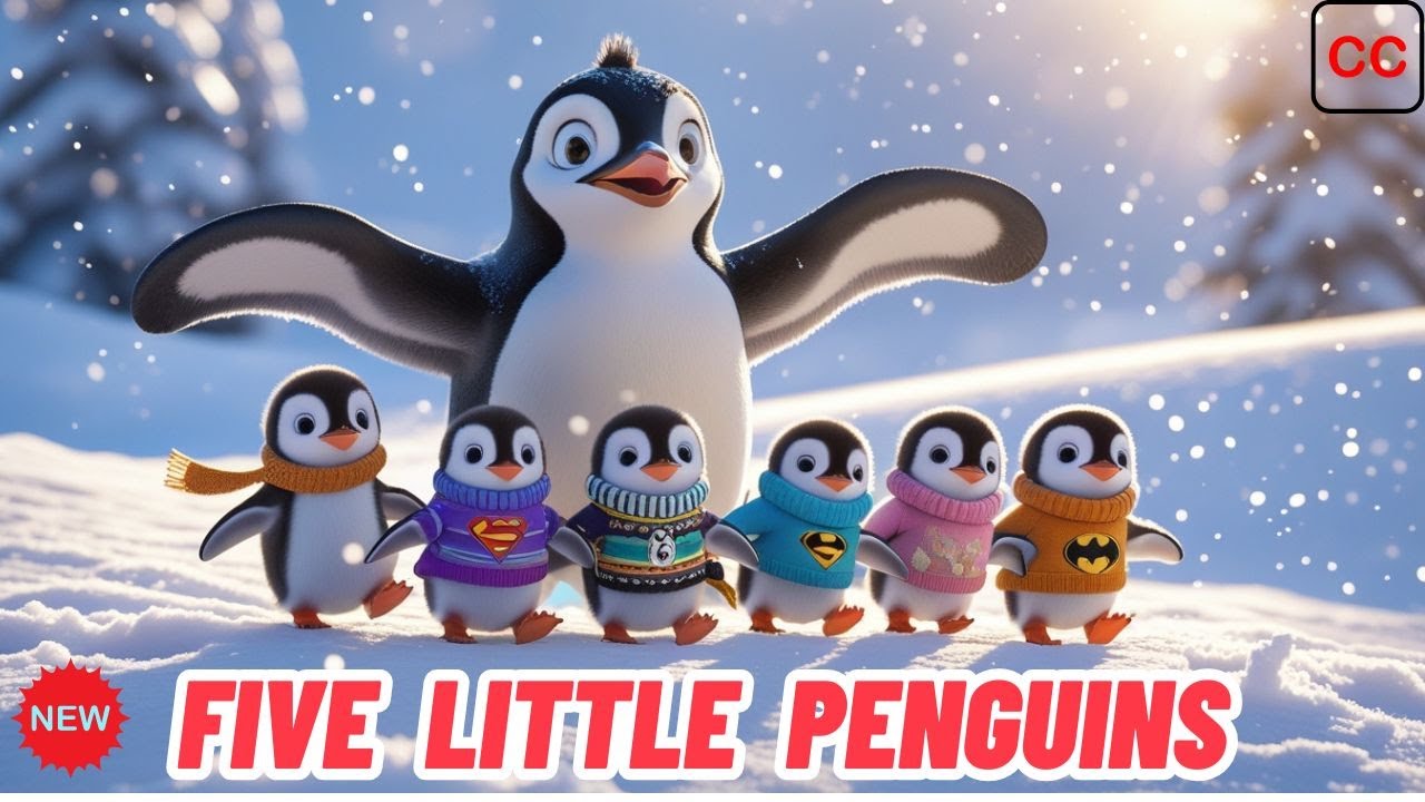 Five Little Penguins | Funny 3d Kindergarten Baby Songs by ANUSHA ...