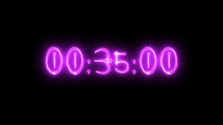 Purple Neon Vampire Timer 35 Minutes (Countdown)