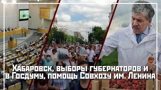 Хабаровск, выборы губернаторов и в Госдуму, помощь Совхозу им. Ленина