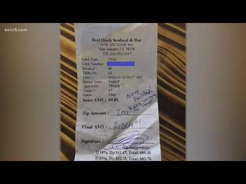 Server gets $2,000 tip, but can't cash it as restaurant says it can't process a tip that big