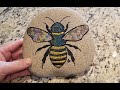 Holographic foiled bee  rock art