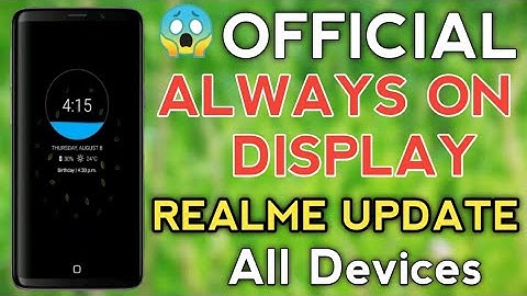 Realme Update Always On Display | All Realme & Oppo Devices | Realme Always On Display Update |🔥