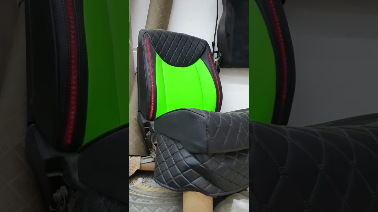 Car seat upholstery with Lumination effects inside RGB LED lighting seat's