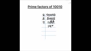 How to Find prime factors of 10010 by Prime Factorization / Prime Factor of 10010 / 10010 Factors