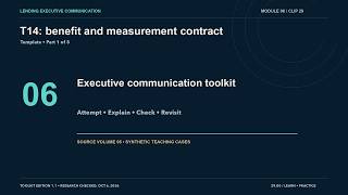 [06.29] T14: benefit and measurement contract — part 1 | Lending Executive Training