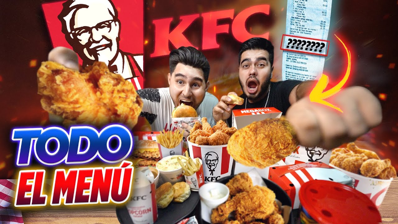ORDENAMOS TODO el MENÚ del KFC. 🍗🍟 Reto de GORDOS