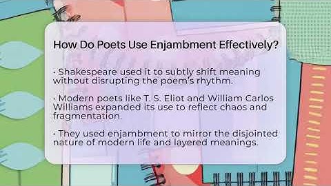How Do Poets Use Enjambment Effectively? - Tales And Texts