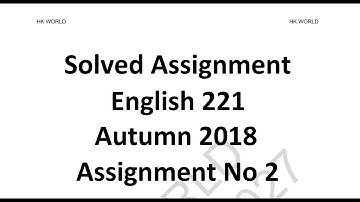 Aiou 221-2 English II Autumn 2018