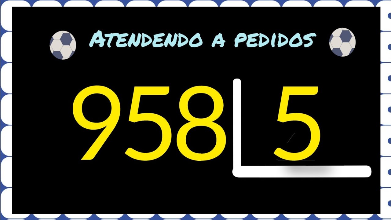 🌟 Divisão: 958 dividido por 5 | Como aprender divisão - YouTube