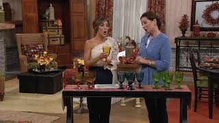 Set of 4 Footed Glass Goblets by Valerie on QVC