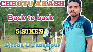 Back in form Chhotu Akash🔥😱Back to back 5 Sixes🔥😱No1 all Rounder#cricket#cricketvani#tanniscricket