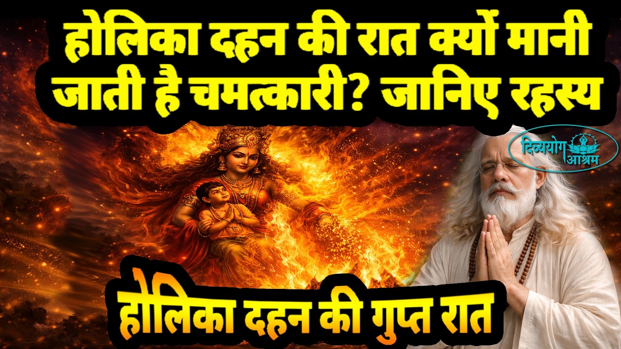 🔥 होलिका दहन की गुप्त रात क्यों मानी जाती है चमत्कारी? जानिए रहस्य ✨ #divyayogaashram