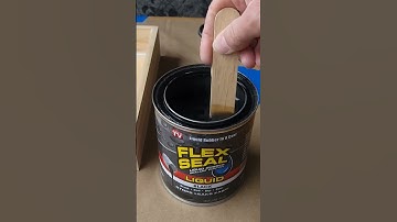 Applying Flex Seal liquid rubber to wood box water fountain reservoir