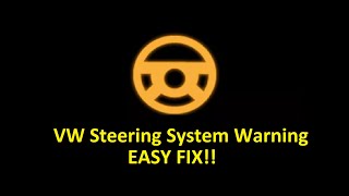 VW Golf Steering System Warning Light Fix #projectcars #vwgolf #diymechanic