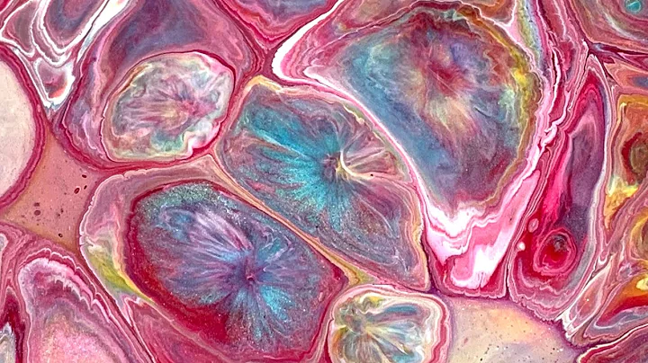 (299) HUGE CELLS w/ Pebeo Paints, Pouring Medium & Silicone - Flip Cup - Fluid Art Paint Pouring